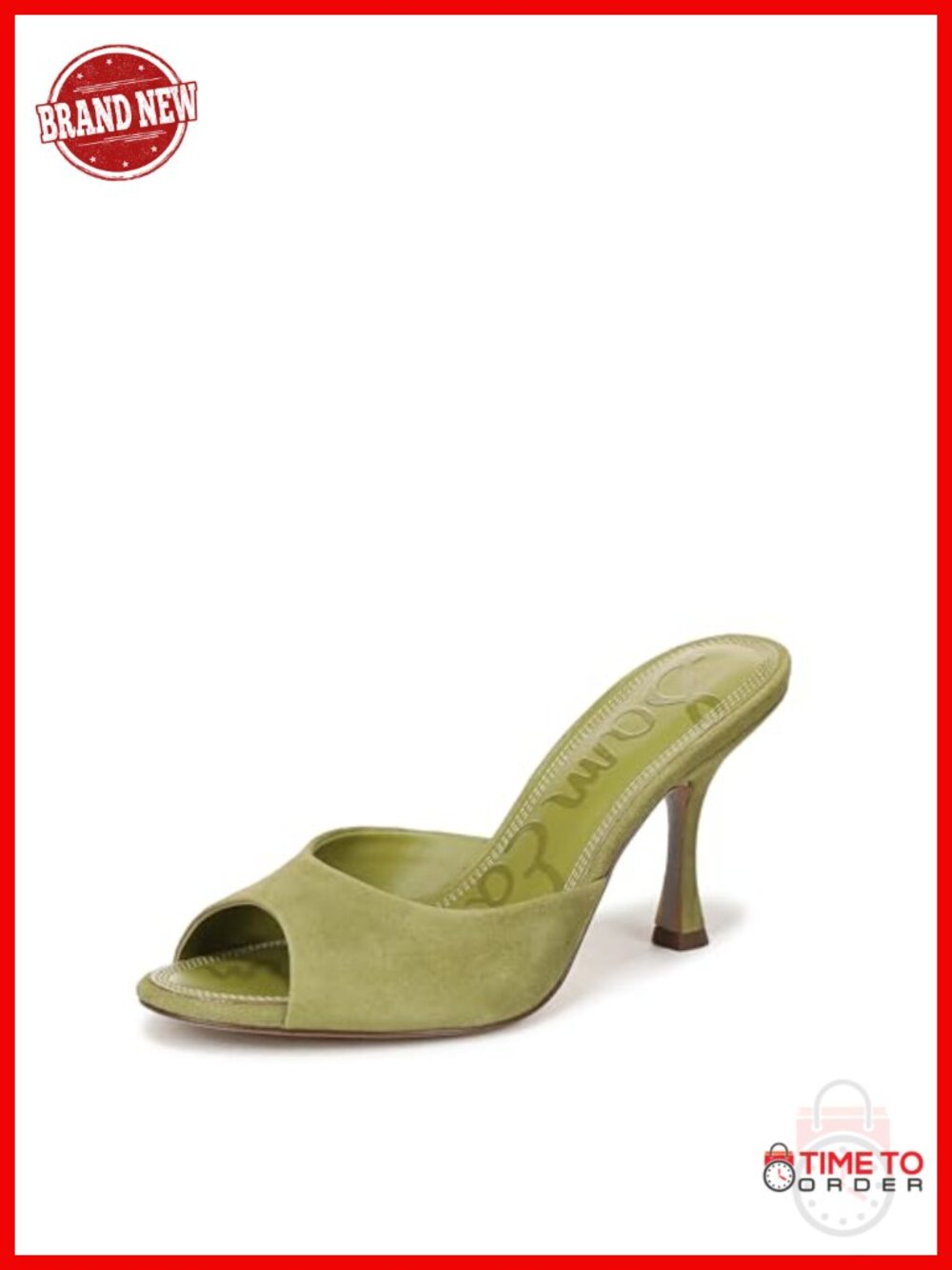 Suede Heeled Mule Sandals Pointed Toe Slip On Dressy Evening